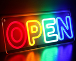 Open Signs for Business Ultra Bright LED Neon Open Sign 16 Inch Lighted ... - £51.27 GBP