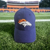 Denver Broncos Vintage SnapBack Reebok Hat Blue NFL on Field / H-120 - £12.13 GBP