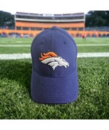 Denver Broncos Vintage SnapBack Reebok Hat Blue NFL on Field / H-120 - £12.22 GBP