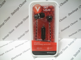 Vivitar Get Loud Stereo Earphones with Mic - $7.86