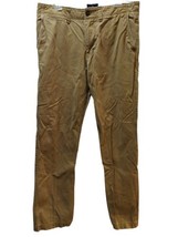 American Eagle Outfitters AE men brown khakis relaxed straight cotton 34... - £13.63 GBP