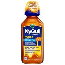 Vicks NyQuil Severe Honey Cold and Flu Medicine, Maximum Strength, Relieves - $20.99