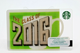 Starbucks Coffee 2015 Gift Card The Class Of 2016 School Mug Green Zero ... - $10.84