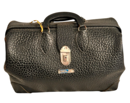Antique Original Large Leather Doctor&#39;s Bag Emdee by Schell Cincinnati - $142.45