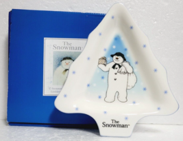 The Snowman Plate Blue SONY PLAZA 2003 18cm Old Rare - $112.20