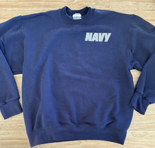 Vintage US Navy USN Sweatshirt SOFFE 50/50 Mens Medium PE Reflective - £44.87 GBP