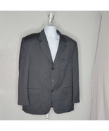 Alfani Men&#39;s 3 Button Suit Coat Jacket Blazer Sz 42 Short Gray 100% Wool - £36.98 GBP