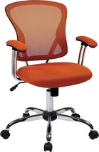 OSP Home Furnishings Juliana Mesh Back and Padded Mesh Seat Adjustable, Orange - £139.41 GBP