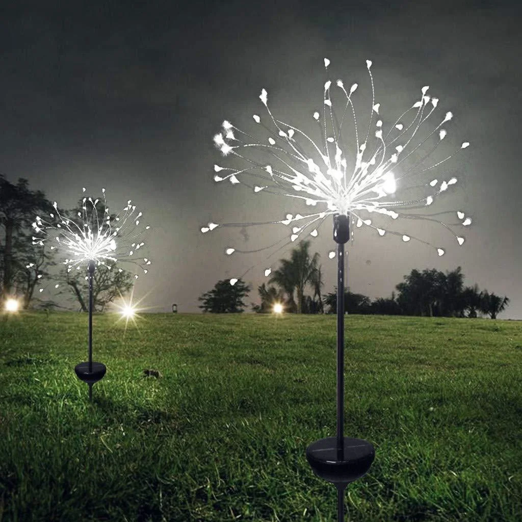 LED Solar Power Generator  Lights Waterproof Outdoor Dandelion Shape Lamp Flash  - £49.48 GBP