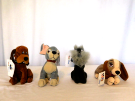 Beanie Babies Style 1990&#39;s Disney Store Lady and the Tramp Group x4 Lot - £21.44 GBP