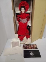 Franklin Heirloom Doll &quot;JO&quot; From Little Women 1984 17&quot; Tall w Original Box Paper - £30.53 GBP