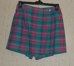 New Womens Merona Pretty Plaid Skort Size 10 - £19.83 GBP