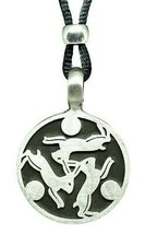 Ciondolo collana tre lepri Trinity Hares Dea della luna regolabile su 2 lati - £6.56 GBP