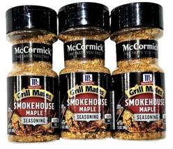 3 Pack McCormick Grill Mates Smokehouse Maple Seasoning Sweet Smokey 3.5oz 12-24 - £16.58 GBP
