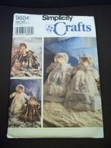 Simplicity Crafts 9604 Fabric Dolls & Clothes 2 sizes 14" & 20" wax transfers - $5.25