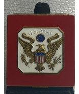Vtg U.S Army Sweetheart Rouge Makeup Compact United States Eagle Red And... - £64.06 GBP