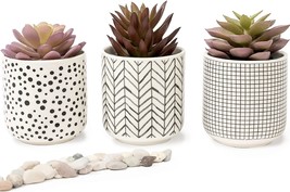 Pink Succulent Plants Artificial For Bathroom Decor | Faux Plants Indoor | - £33.54 GBP