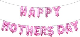 Happy Mother&#39;s Day Balloon Banner Decoration Creative Pink Heart Design - £11.09 GBP