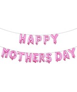 Happy Mother&#39;s Day Balloon Banner Decoration Creative Pink Heart Design - $19.00 CAD
