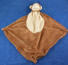 Angel Dear Brown Monkey Lovey Security Blanket Baby Toy Plush Knotted Corners - $11.88