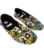 TOMS X MARVEL Women&#39;s Black Multi Marvel Comic Pop Print Classic Shoes s... - $18.10