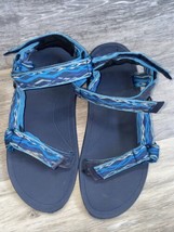 TEVA Men&#39;s Blue and Black Nylon, Gladiator Strap Shoe Water Sport Sandals Size 7 - £14.16 GBP