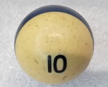 VTG Replacement Billiard Pool Ball 2 1/4&quot; Diameter Number 10 STRIPED BLU... - £5.11 GBP