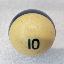 VTG Replacement Billiard Pool Ball 2 1/4&quot; Diameter Number 10 STRIPED BLU... - £5.04 GBP