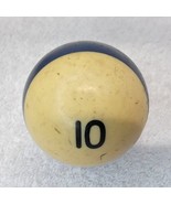 VTG Replacement Billiard Pool Ball 2 1/4&quot; Diameter Number 10 STRIPED BLU... - £5.03 GBP