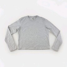 Victoria&#39;s Secret Pink Gray Long Sleeve Crew Neck T Shirt Size Small - $14.84