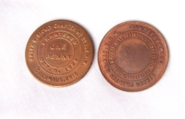 1922 1952 LOT 2 VINTAGE COLUMBUS OHIO MASONIC COIN TOKEN RAM YORK CHAPTE... - £11.67 GBP