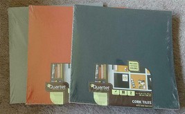 Quartet 11.75&quot; Mountable Cork Bulletin Tiles - Brand New In Package - Handy - £9.58 GBP