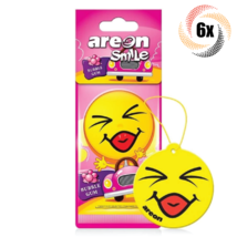 6x Packs AREON Smile Funny Car Emoji Hanging Air Freshener | Bubble Gum Scent - $213.33 MXN
