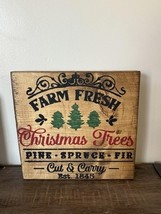 Savvy Creations Farm Fresh Christmas Trees Wooden Sign - $515.34 MXN Savvy Creations Farm Fresh Christmas Trees Wooden Sign - $515.34 MXN