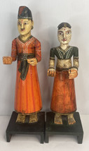 Vintage Handpainted Rajasthani Gangaur-Isar Statue Wooden Gangaur Pair F... - £68.49 GBP