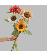 Artificial sunflowers for home decoration Fall flowers Farmhouse Silk fl... - $15.99