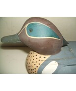 Folk art duck decoy Frank Dobbins Green Winged Teal vintage 1950s-1970s ... - $135.00
