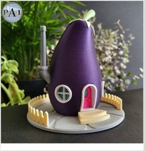 Magical Enchanted The Eggplant Fairytale Mini Fairy House for Home Garden Decor - £26.06 GBP