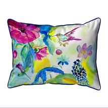 Betsy Drake Hummingbird &amp; Garden Large Indoor Outdoor Pillow 16x20 - £37.50 GBP