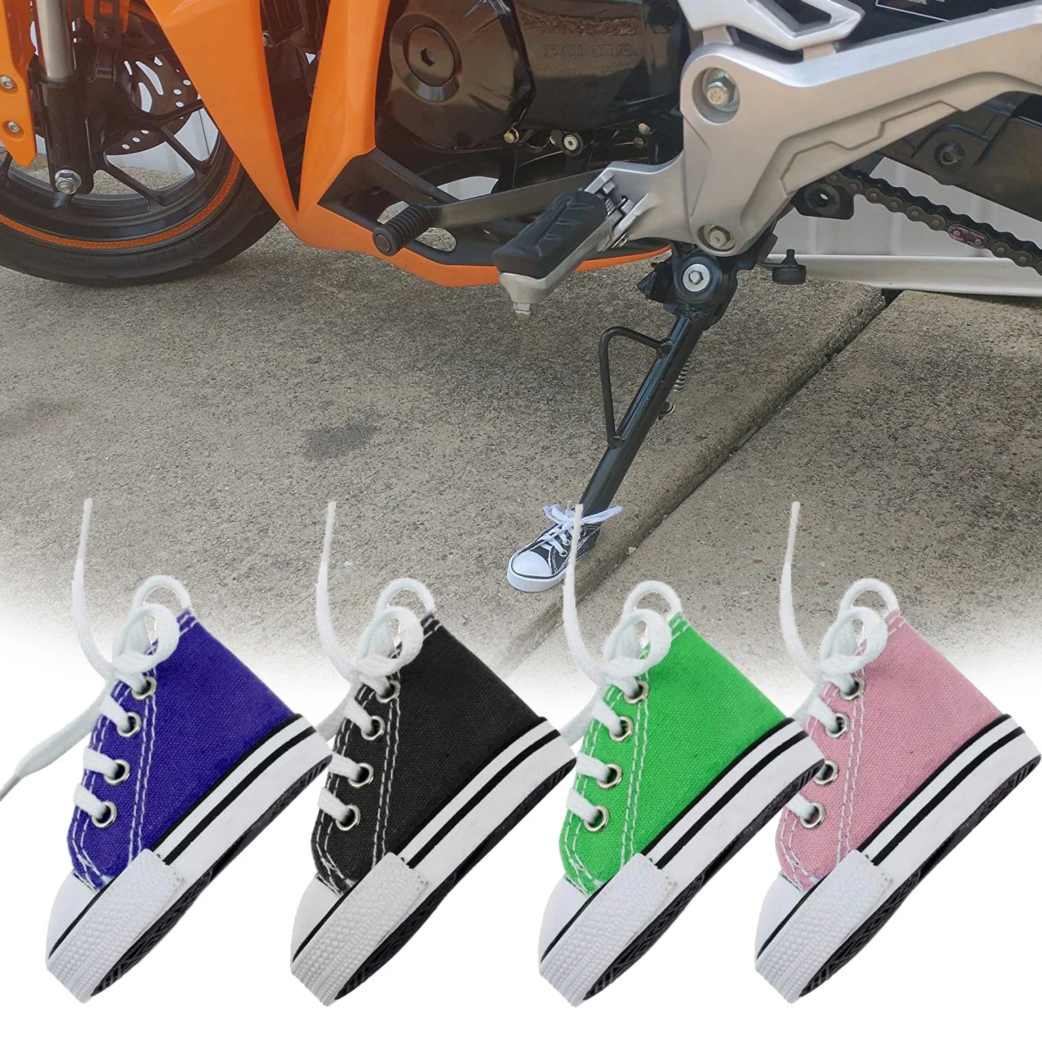1pc Motorcycle Stand Cute Mini Canvas Shoes Side Stand Bicycle Kickstand Stand - £8.01 GBP+