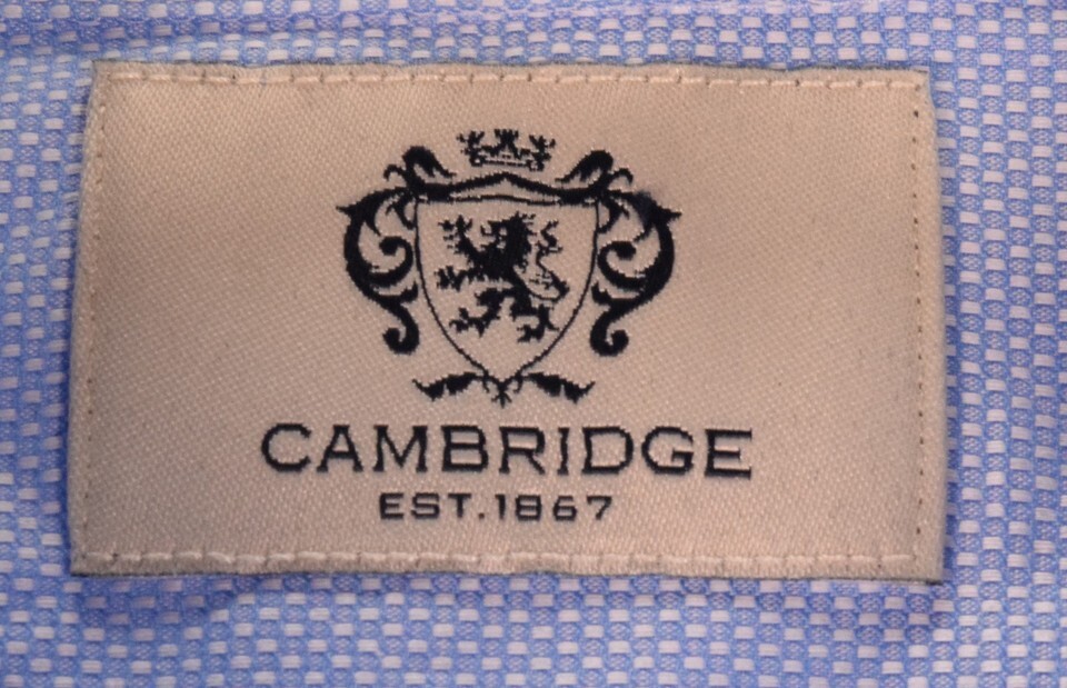 Cambridge Mens LS Button Down Shirt Blue 46 Item image 3