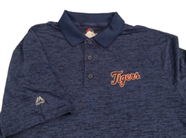 Majestic Men Detroit Tigers Endless Flow Cool Base Polo Shirt, Heathered Navy, L - £21.95 GBP