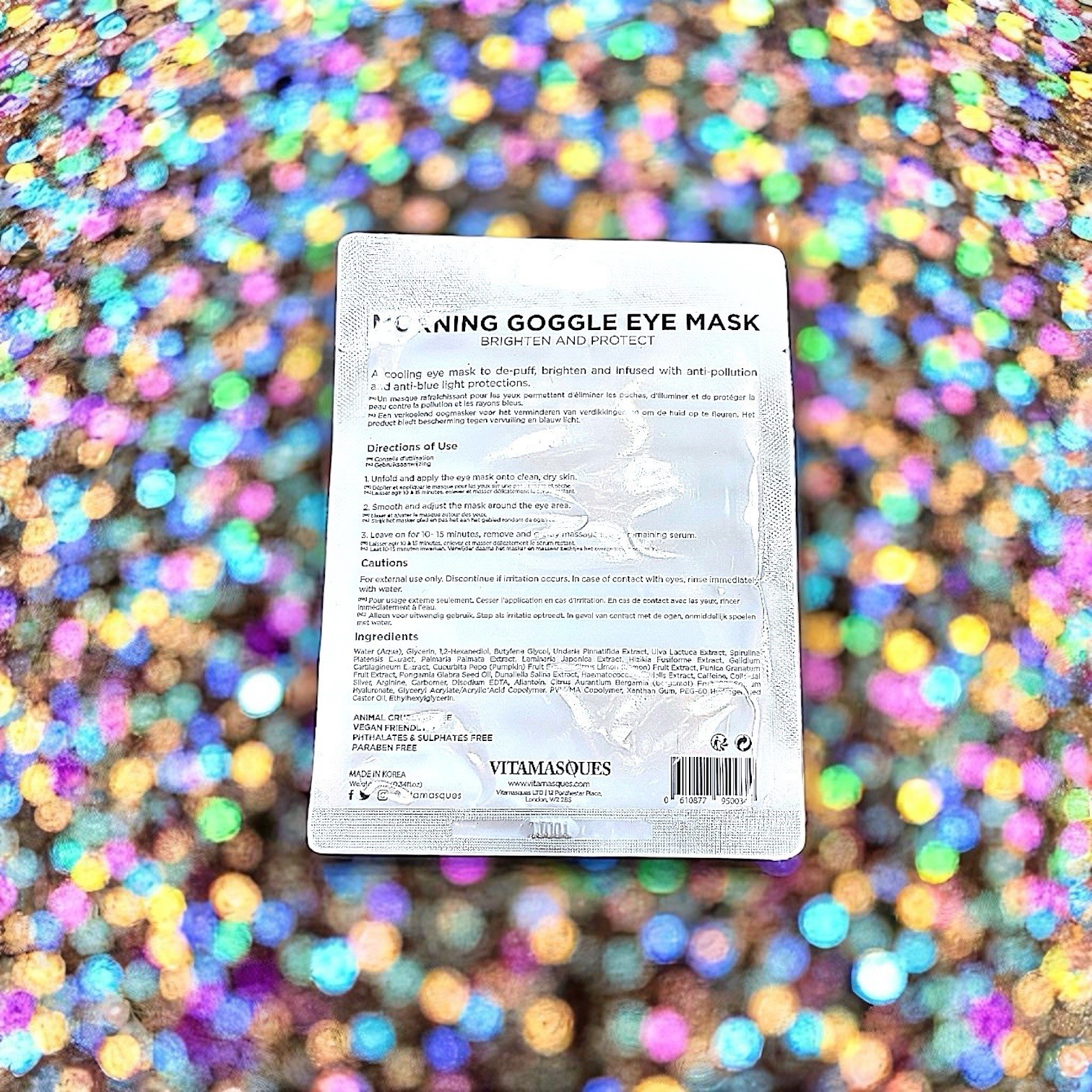 Vitamasques Stars Goggle Eye Mask Brighten & Protect 0.34 Oz New- 1 Mask - NIP Item image 4