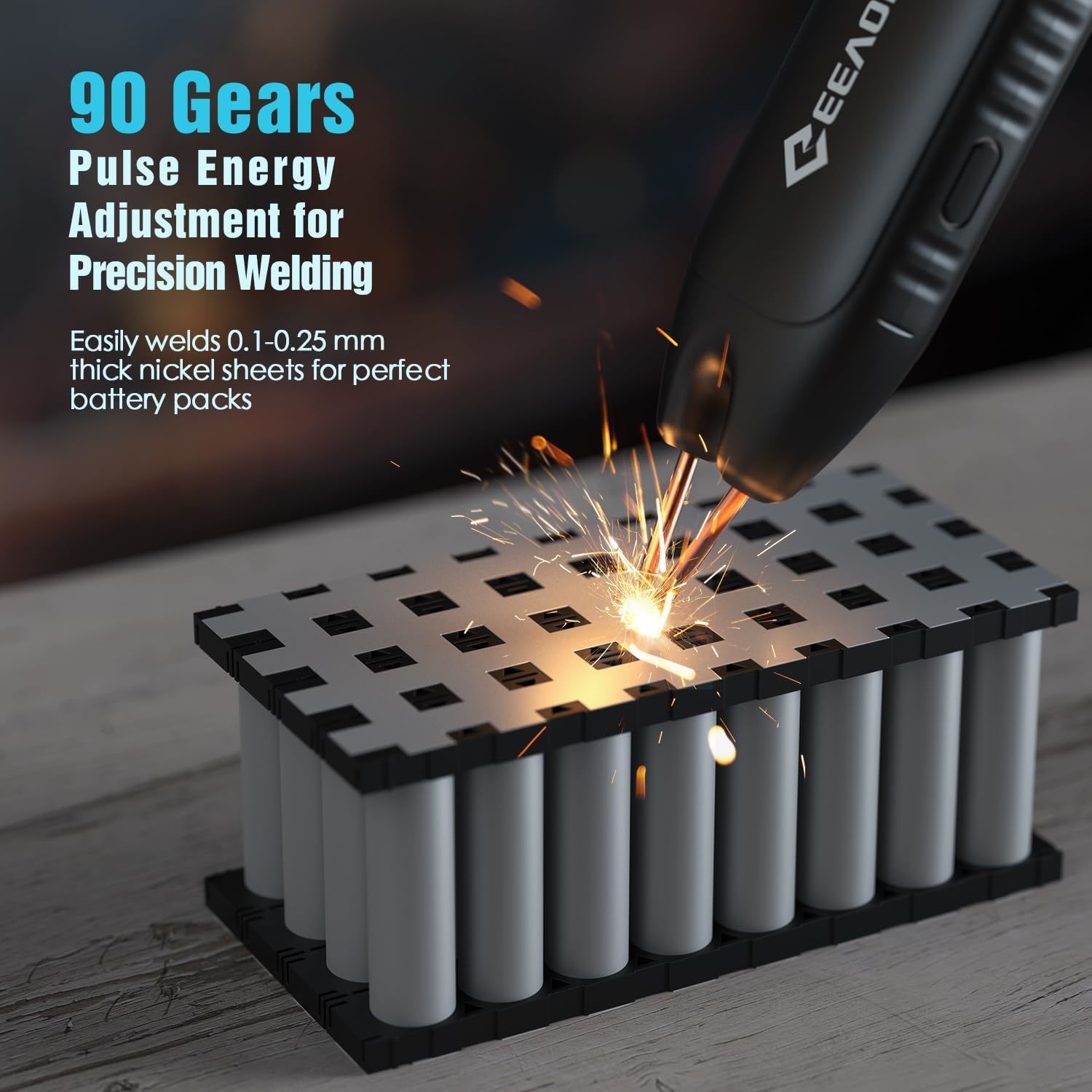 Battery Spot Welder with Digital Display,Geevorks Upgraded Handheld 99 Gear...  Item image 4