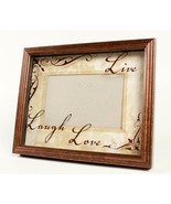 Photo Shadow Box Frame for 4X6 Print Live Laugh Love Wood Easel Back - $9.92 CAD