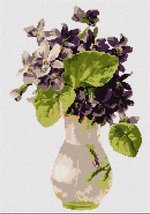 Pepita Needlepoint kit: Vase Purple Flowers, 6&quot; x 10&quot; - £39.97 GBP+