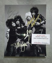 Motley Crue Hand Signed Autograph 8x10 Photo Mick Mars, Tommy Lee, Vince... - £359.71 GBP
