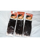 Lot 3 ebony yaki weaving 8 inch #4 100% Human Hair Weave By Ebony New - $45.79 CAD