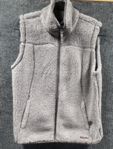 Free Country Faux Fur Vest Womens Medium Gray Full Front Zip Side Pocket... - £19.57 GBP