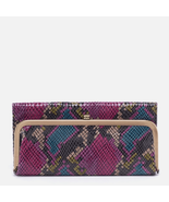 HOBO Rachel Continental Clutch Leather Wallet, Trifold Mosaic Snake, Pur... - £102.23 GBP
